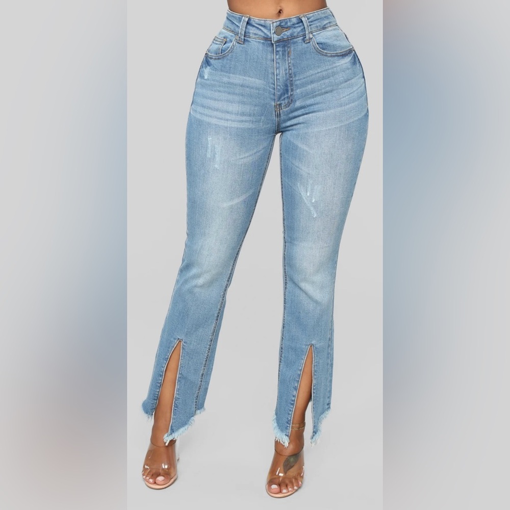Time To Spare Ankle Flare Jeans - Medium Blue Wash